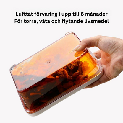 Set med 3 vakuumbehållare (S, M, L) i högkvalitativ SAN-polymer, BPA-fria